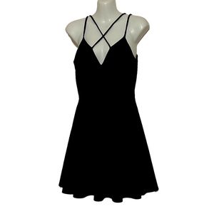Love Culture Black Mini Dress, Spaghetti Straps